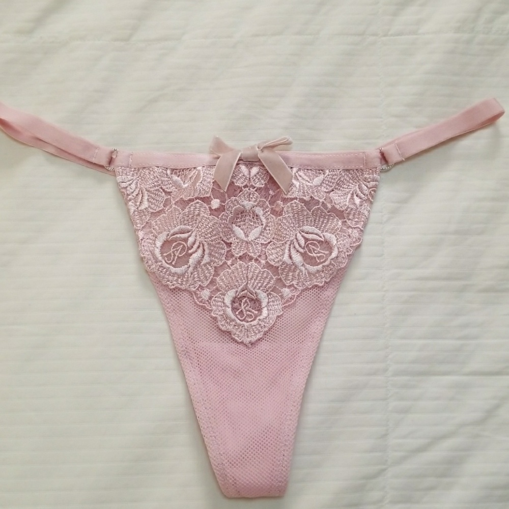 Beautiful pink lace thong from VS